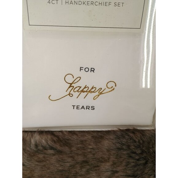Gartner Studios 4ct Handkerchief Set For Happy Tears White Keep it together Wedd - Picture 2 of 4